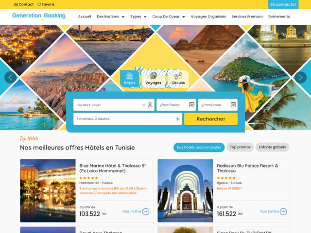 Réservation hôtels en tunisie prix compétitfs