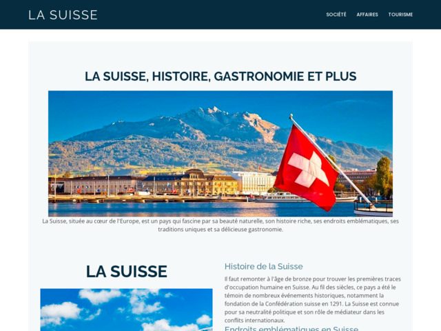 Guide touristique de la suisse