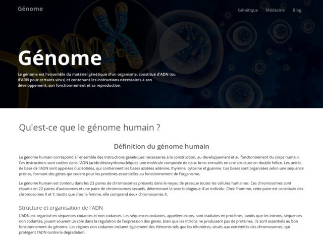 Le génome humain