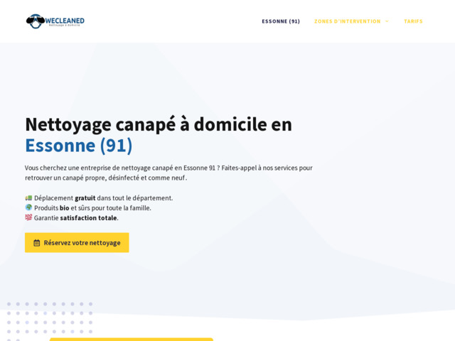 Nettoyage canapé à domicile