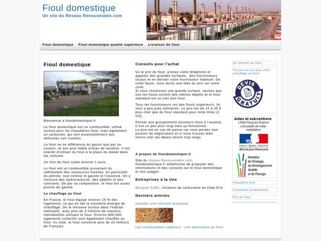 Infos sur le fioul domestique