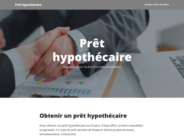 Infos sur le prêt hypothécaire