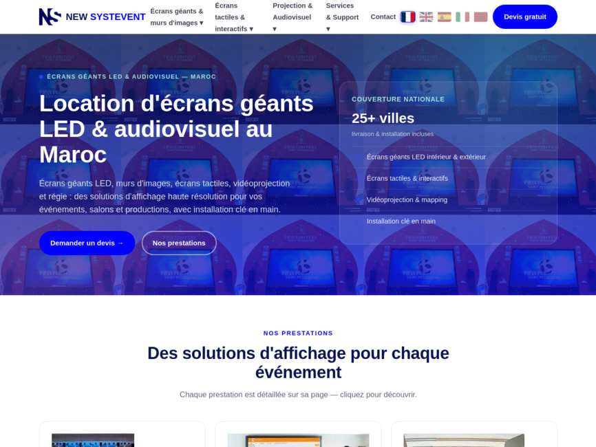 Location �cran g�ant
