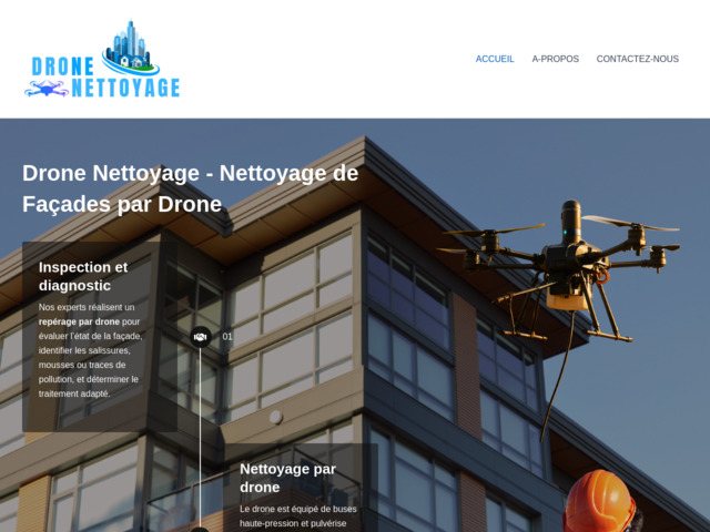 Drone nettoyage - nettoyage de faades par drone