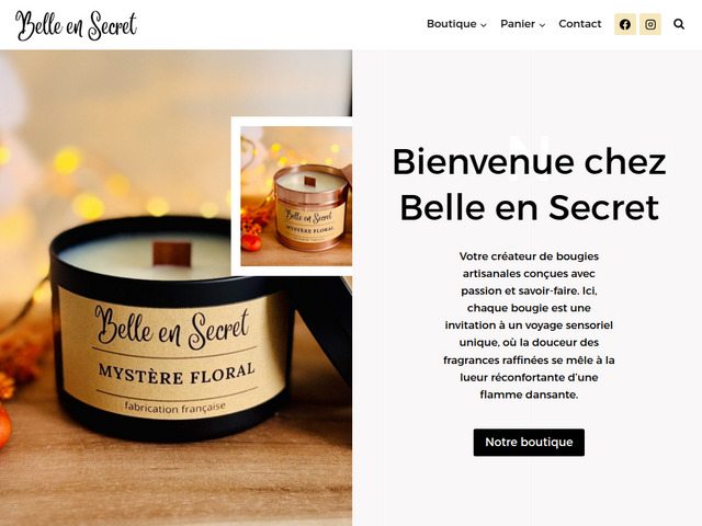 Belle en secret.fr bougies artisanales