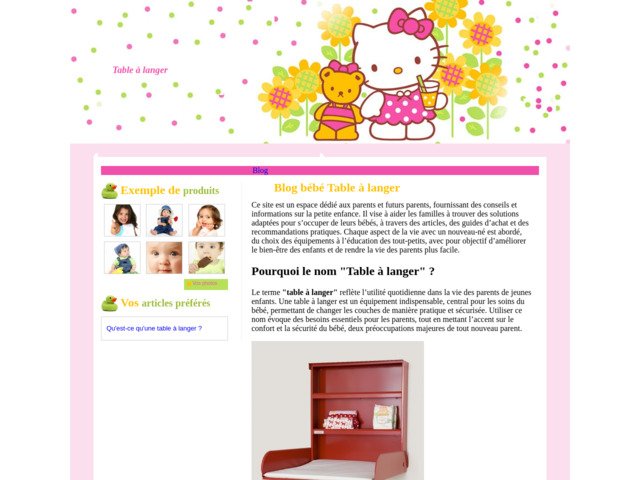 Choisir une table à langer