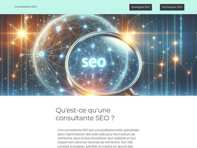 Consultante en référencement