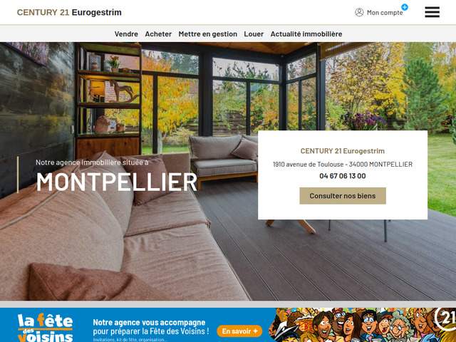 Agence immobilière à Montpellier - Century 21 Eurogestrim