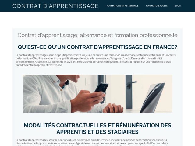 Le contrat d'apprentissage