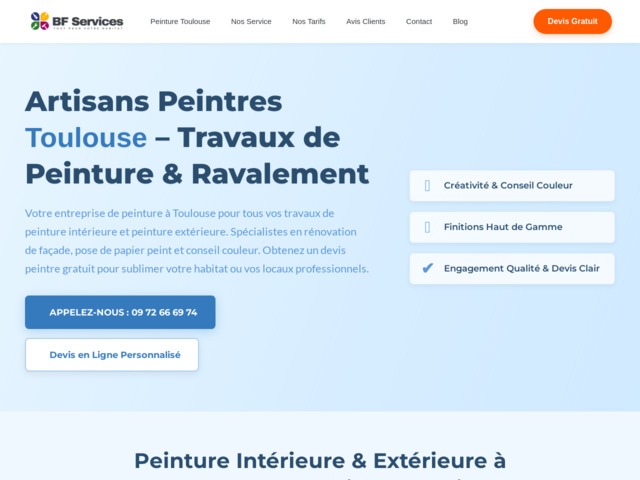 Peintre Toulouse : travaux de peinture & rénovation façade
