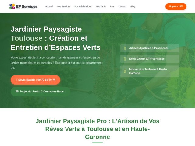Jardinier paysagiste toulouse