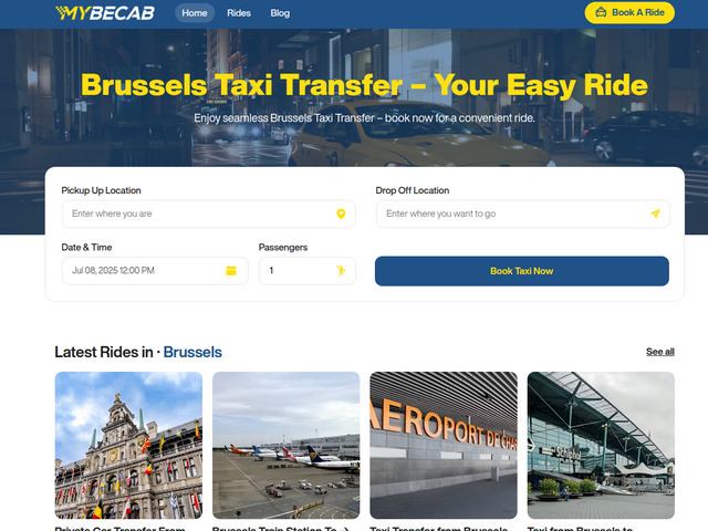 Book private brussels taxi - mybecab