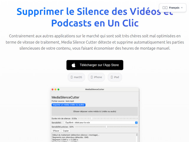 Supprimer le Silence des Vidos et Podcasts en Un Clic