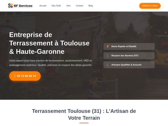 Entreprise de terrassement à toulouse