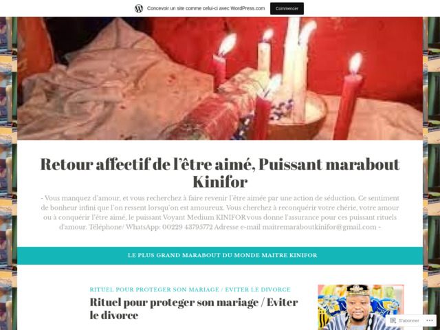 Retour affectif de l’être aimé, puissant marabout kinifor