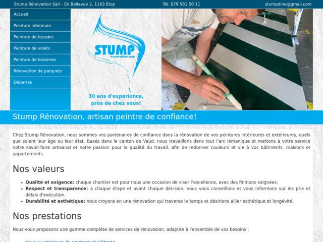 Stump, entreprise de peinture en suisse romande