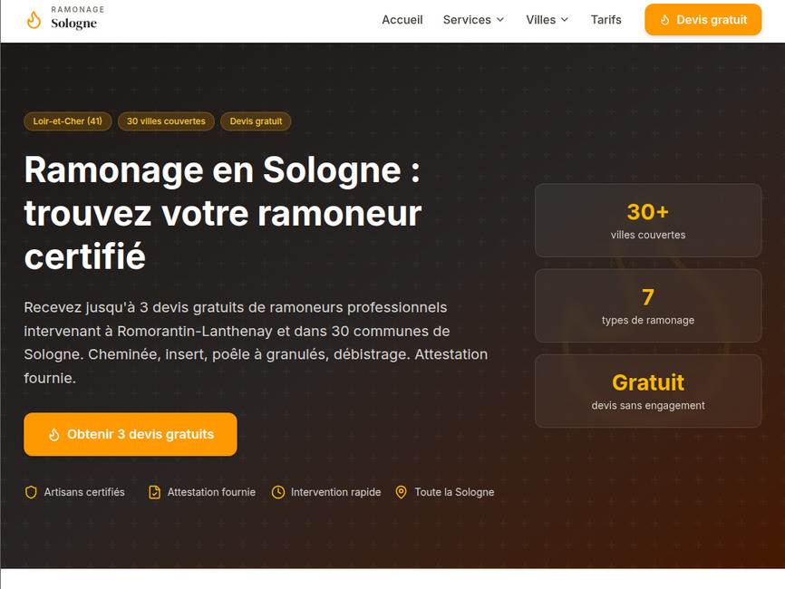 Entretien de po�les et conduits en sologne