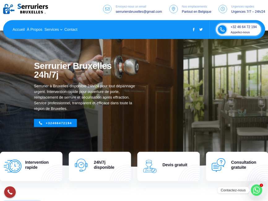 Serrurier bruxelles - service s�curit� et urgence