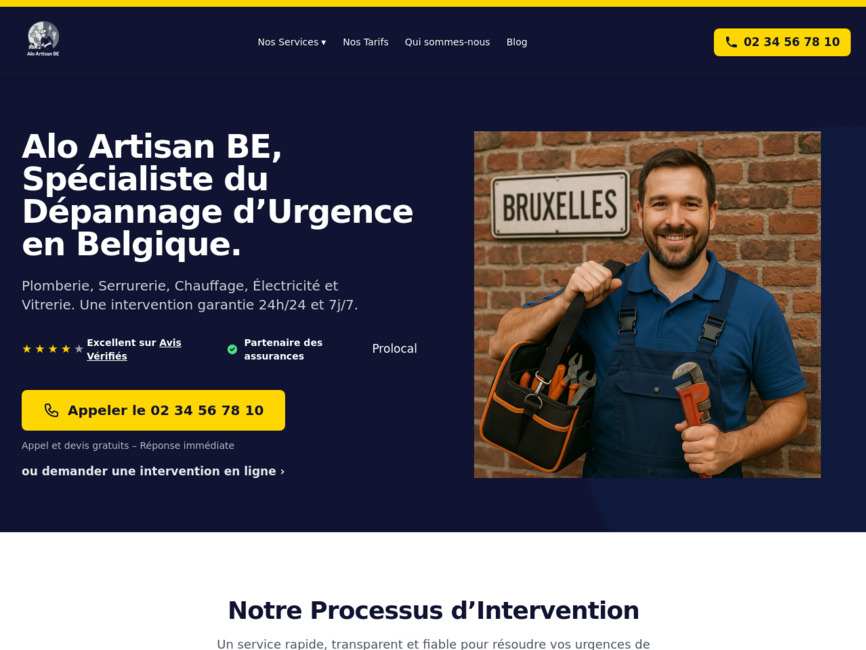 Alo artisan be : votre r�seau d'artisans experts � bruxelles