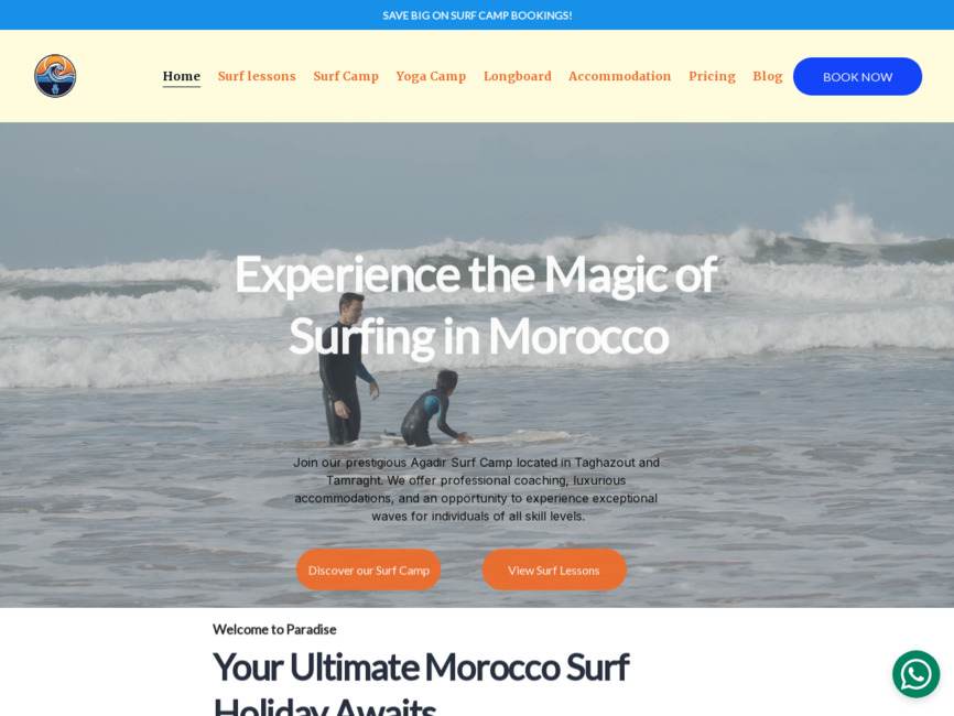 Surf lesson & yoga retreat in Agadir Morocco