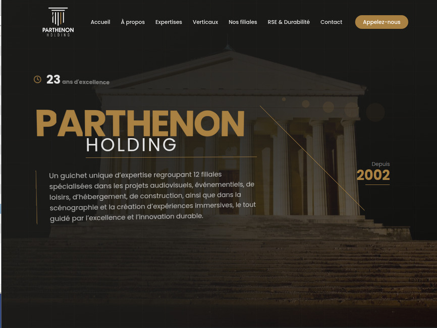 Parthenon holding : �v�nementiel, audiovisuel, loisirs