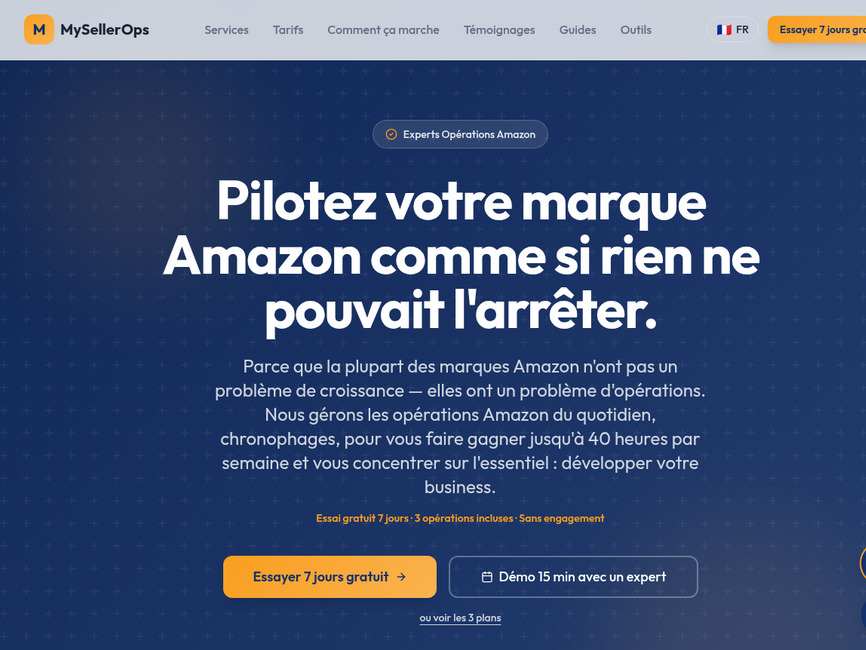 MySeller Ops - Logiciel SaaS pour vendeurs marketplace