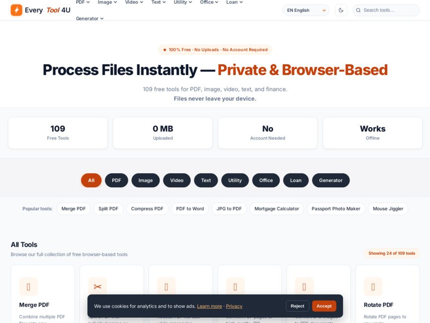 EveryTool4U - outils gratuits en ligne