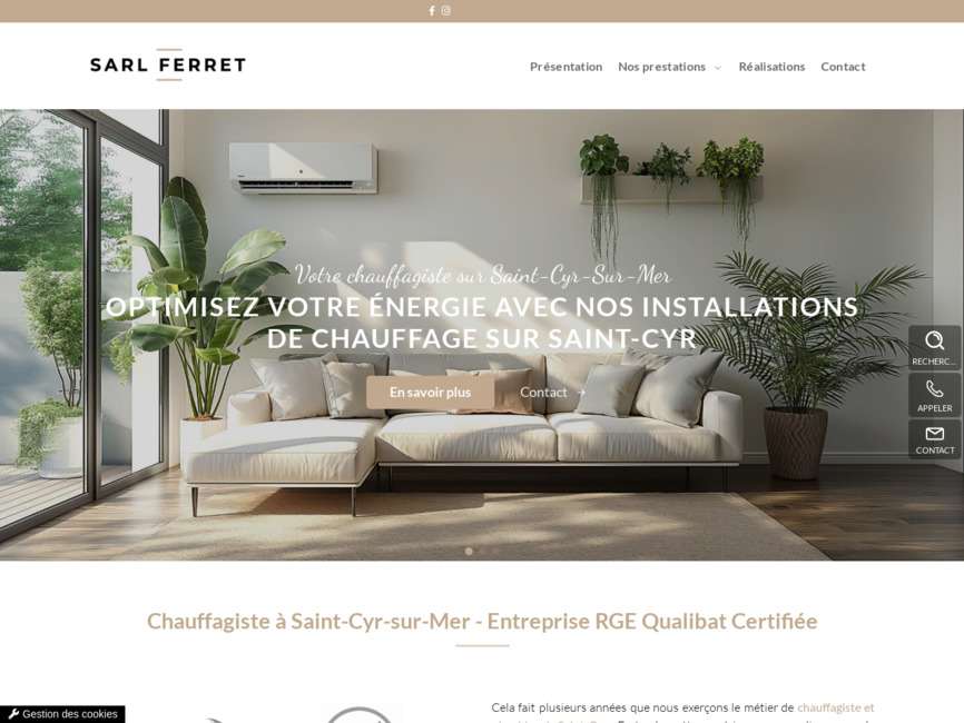 Installation climatisation � st cyr -  ferret