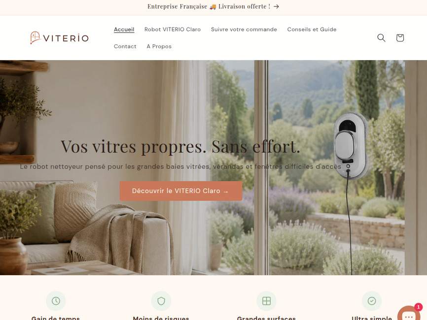 Viterio propose un robot nettoyeur de vitre pour garder vos baies vitr�es propres sans effort