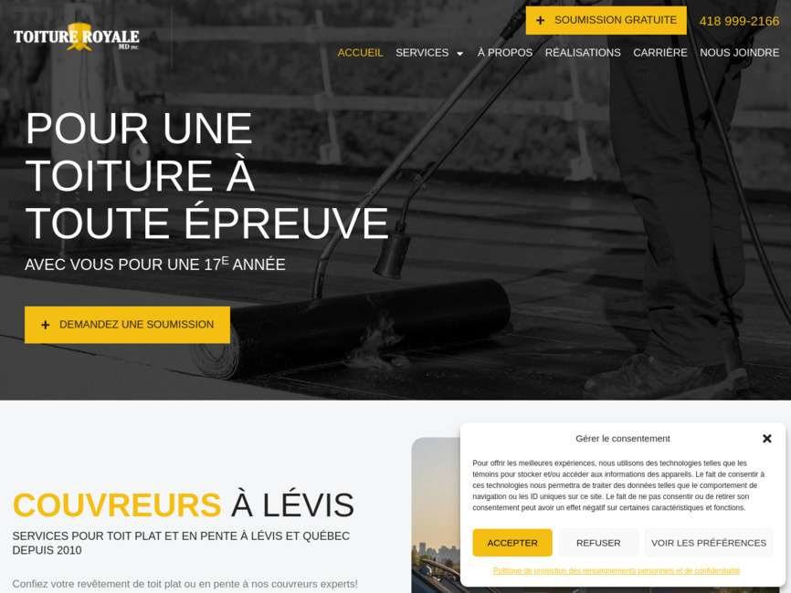 Couvreur � L�vis |�Toiture Royale MD
