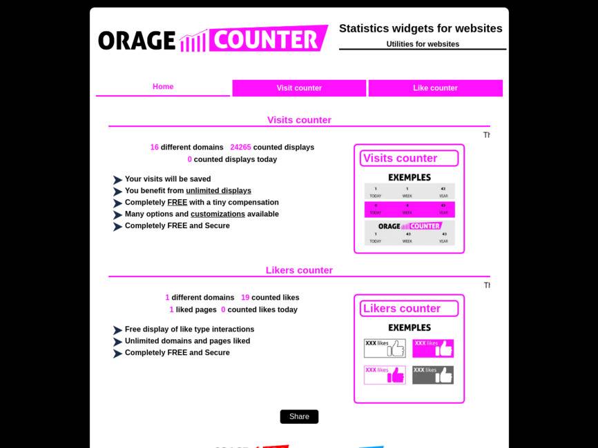 Orage-counter.com - Utilitaires pour webmasters