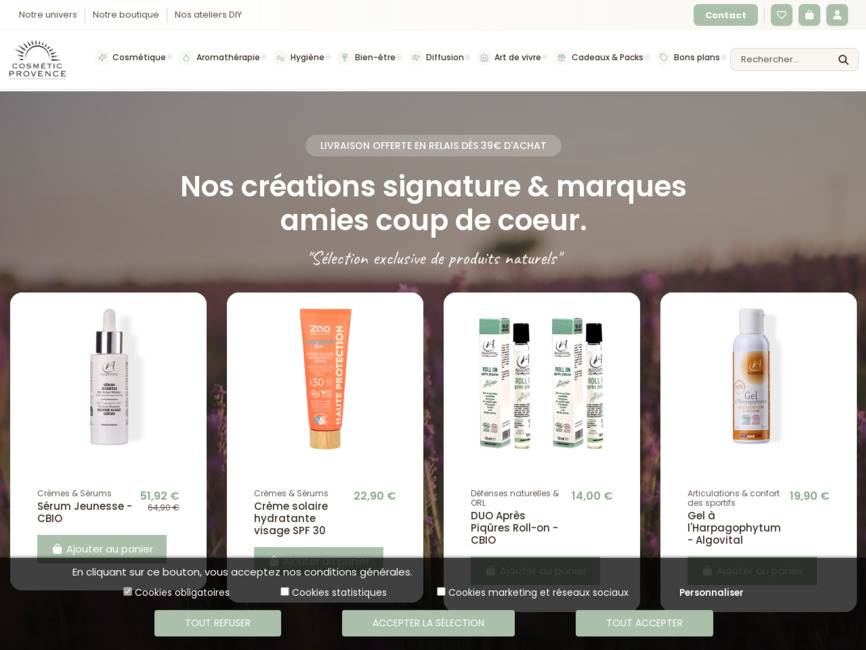 Huile Essentielle Bio et Non Bio Cosm�tique Naturelle - Cosm�tic Provence
