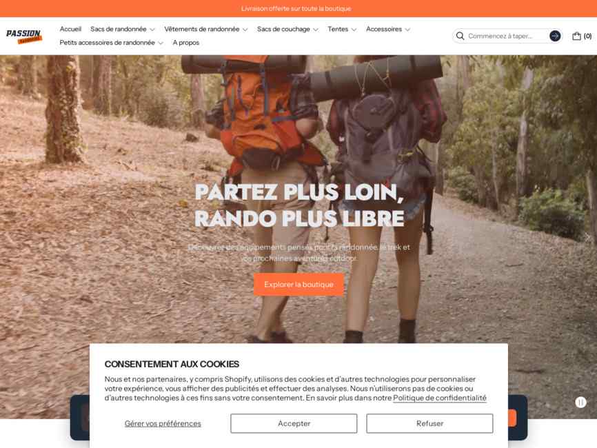 Boutique de Randonn�e, Trek & Bivouac | Passion Randonn�e
