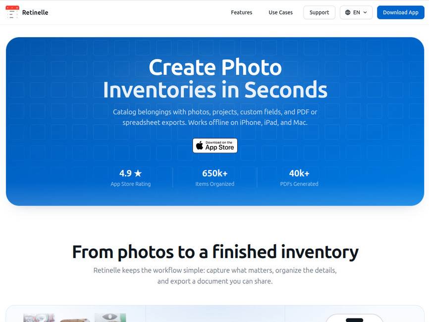 Inventaire Photo Retinelle