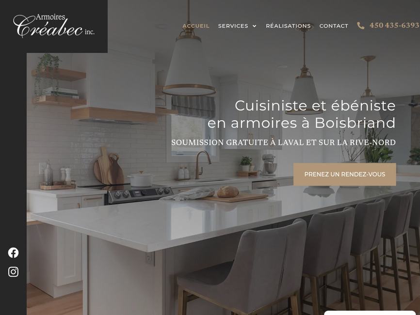 Cuisiniste �b�niste Boisbriand et Rive-Nord |�Armoire Cr�abec