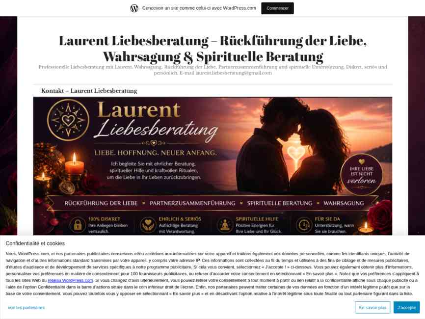 Laurent Liebesberatung &ndash; R�ckf�hrung der Liebe, Wahrsagung & Spirituelle Beratung