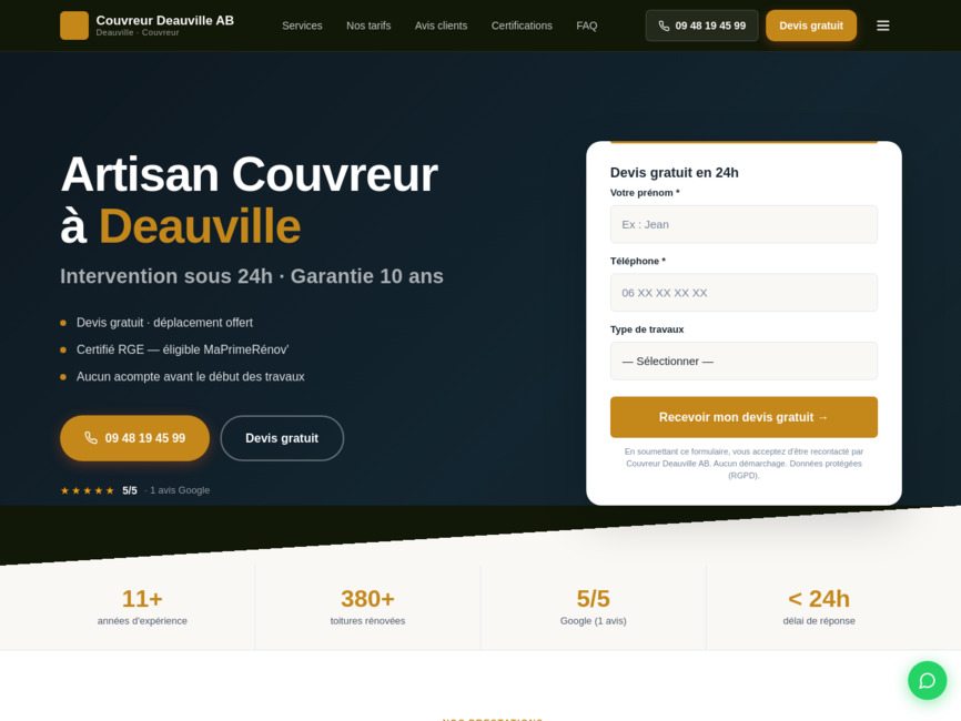 Couvreur Deauville AB