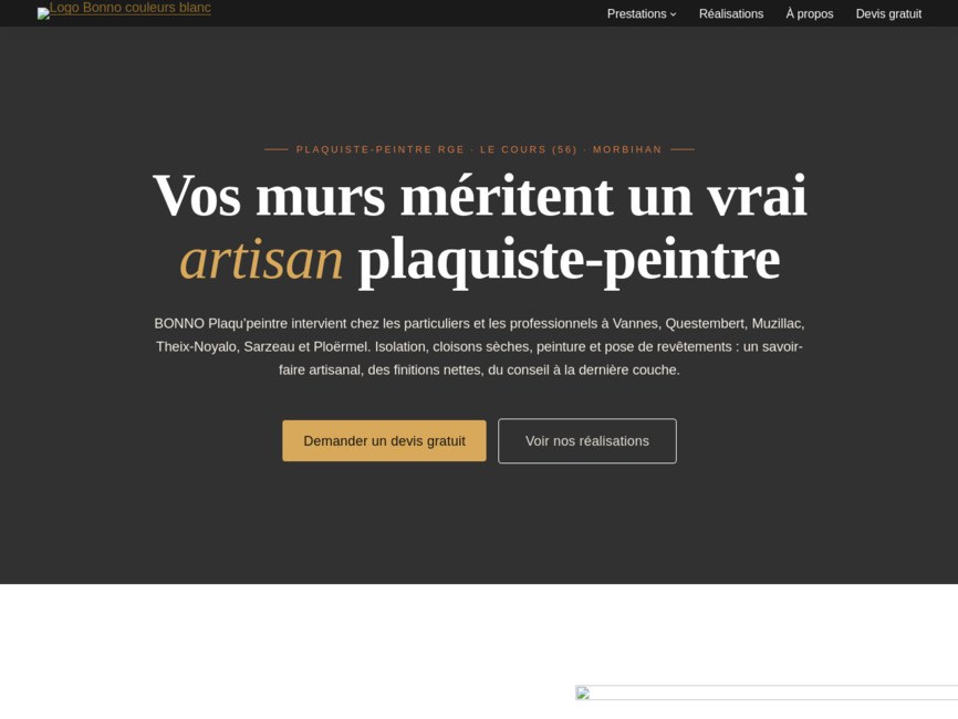 BONNO Plaqu'peintre - Plaquiste, Peintre et Isolation RGE (56)