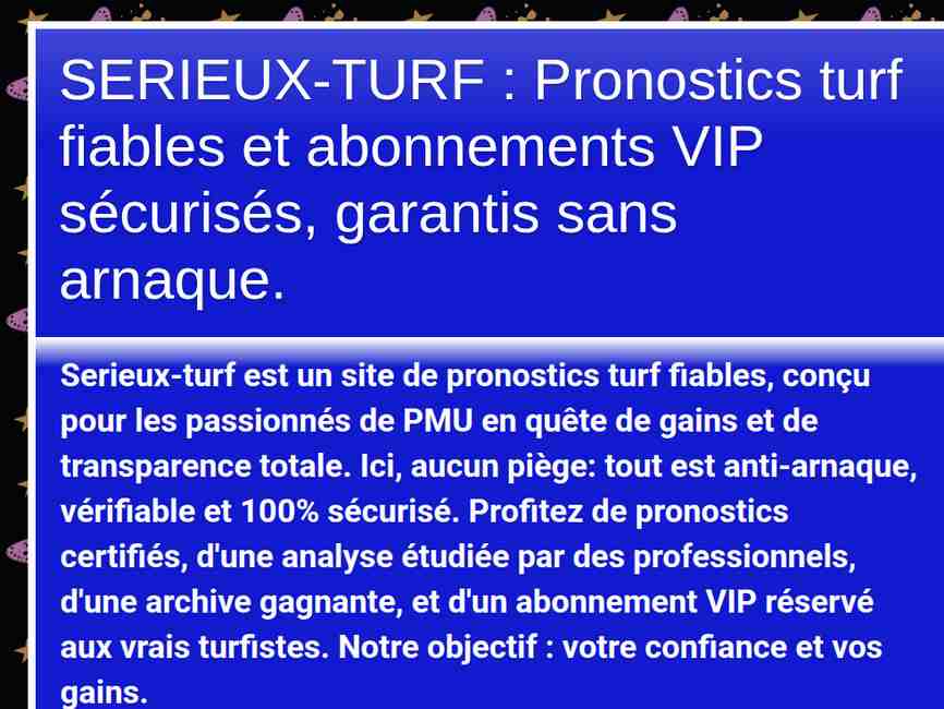 Serieux-turf