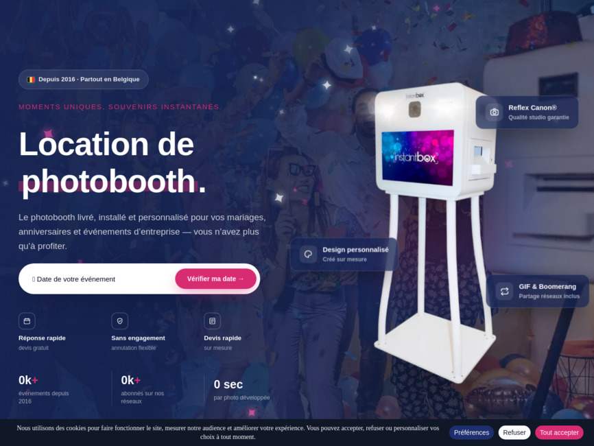 InstantBox - Location de photobooth en Belgique