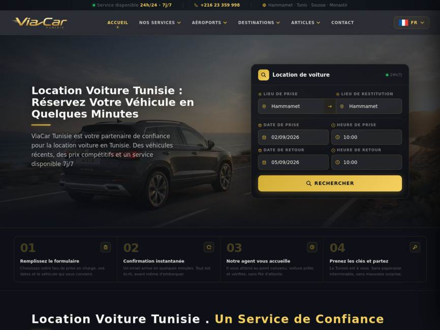 ViaCar Tunisie : Votre Agence de location voiture tunisie