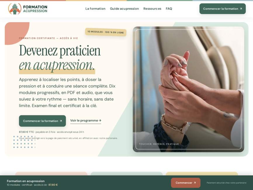 Comprendre l'acupression et choisir sa formation
