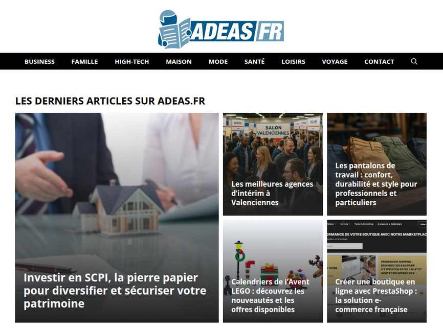 Adeas.fr, votre source d'inspiration quotidienne