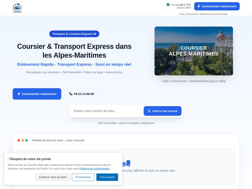 Coursier & Transport Express Alpes-Maritimes | Nice, Cannes