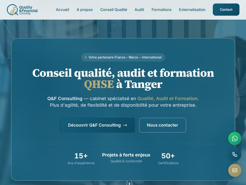 QandF Consulting cabinet de conseil qualite audit et formation