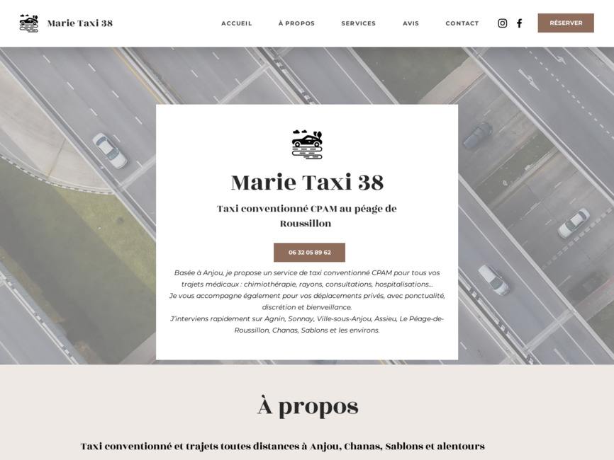 Marie Taxi 38 taxi conventionne CPAM a Anjou en Isere