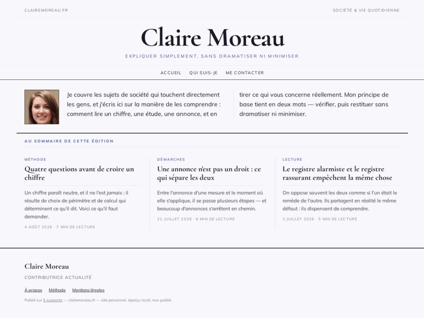 Claire Moreau Contributrice actualite Actualite Presse