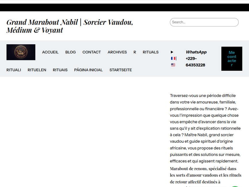 Grand Maître Marabout Sorcier Vaudou Medium Voyant Nabil