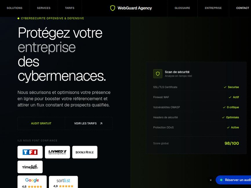 WebGuard Agency : agence de cybers�curit�, pentest, SOC manag� et audit