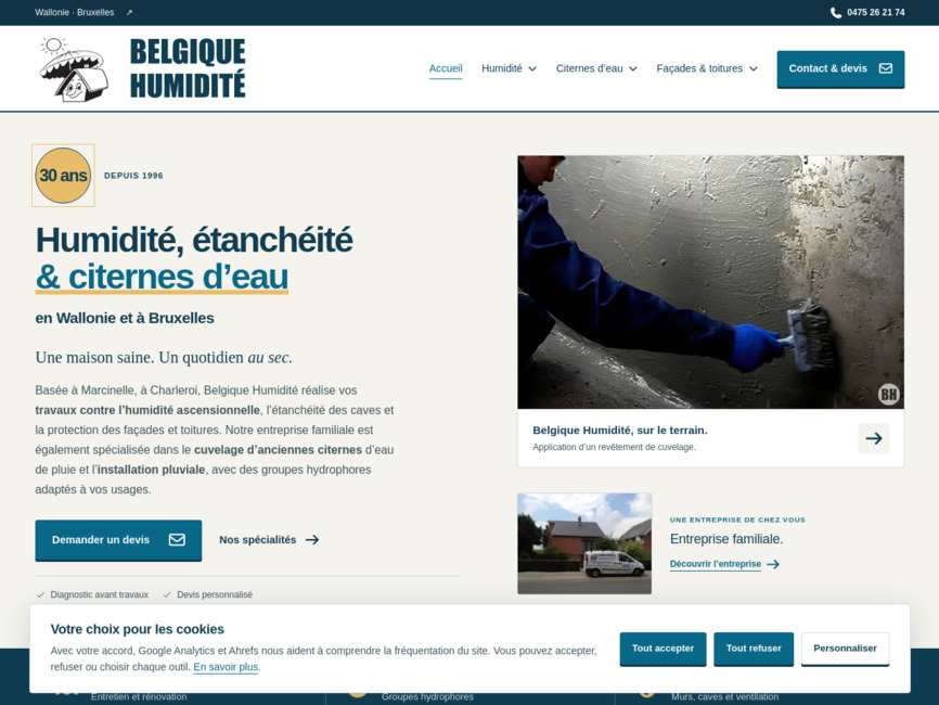Belgique humidit� - traitement de l'humidit� et citernes
